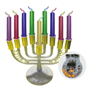 חנוכיה אלקטרונית מאירה ומנגנת (מקצוענים)